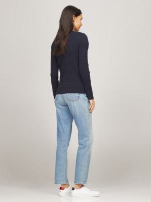 Cable Knit Sweater, Navy