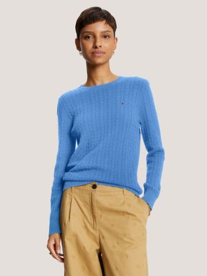 Simon Cable Sweater- Sky
