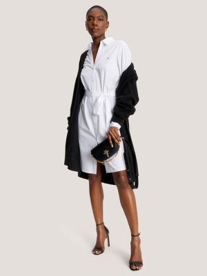 Tommy Hilfiger Women's Monogram Fil Coupe Midi Shirtdress