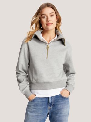 Tommy hilfiger grey hoodie womens new arrivals