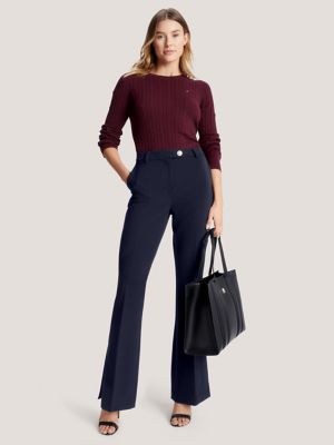 FSYSM Ladies Winter Flared Pants Loose and Thin Casual Straight Trousers  Thickened in Autumn and Winter (Color : Green, Size : 26 Code) : :  Clothing, Shoes & Accessories