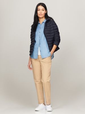 Lightweight Hooded Puffer Jacket, Navy