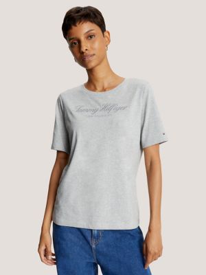 TOMMY HILFIGER - Women's stacked logo regular T-shirt 