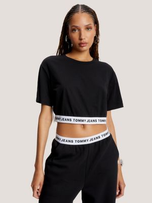 Cropped Logo Waistband T-Shirt