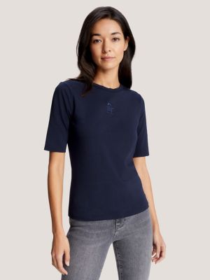 Slim Fit Embroidered TH Logo T-Shirt | Tommy Hilfiger