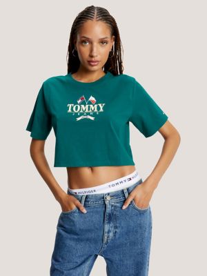 TOMMY HILFIGER - Women's flock flag T-shirt 