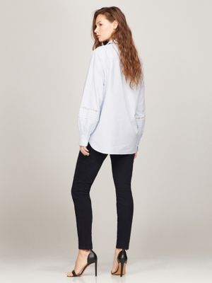 Relaxed Fit Lace Logo Shirt, Breezy Blue Multi