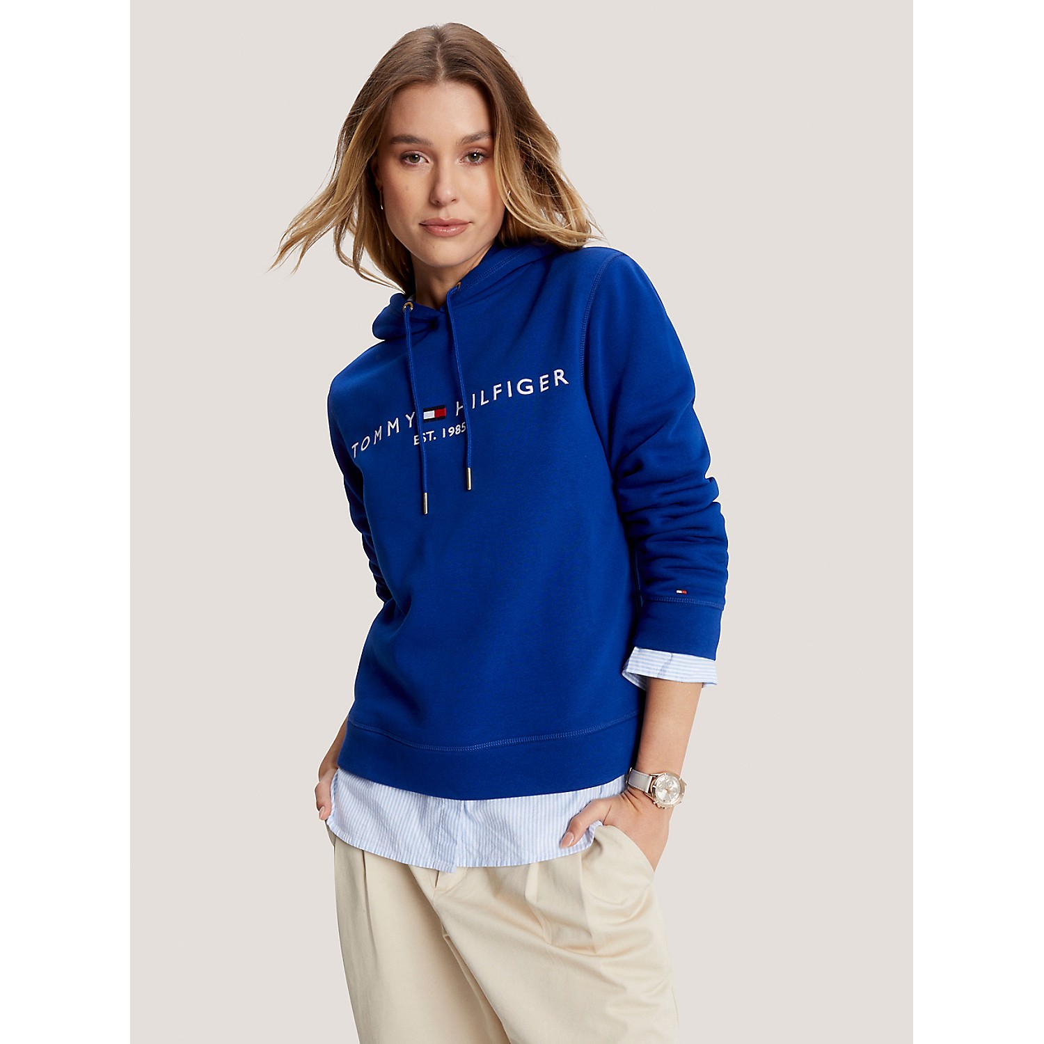 TOMMY HILFIGER Embroidered Tommy Logo Hoodie