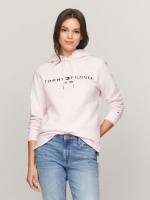 Tommy Hilfiger Icon Crest Women's Quarter Zip Sweatshirt Gray  MW0MW22123-P01