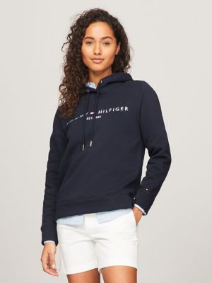 Embroidered Tommy Logo Hoodie | Tommy Hilfiger USA | Sweatshirts