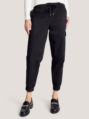 Buy Tommy Hilfiger Women Solid Mid Rise Chambray Cargo Jogger - Track Pants  for Women 21560166