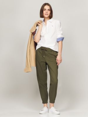 Womens Tommy Hilfiger Khaki Pants - Size 10, cute stitching detail