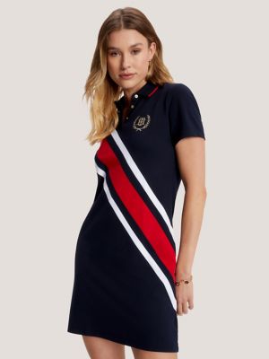 Tommy Hilfiger Girls Short Sleeve Striped Dress : : Clothing,  Shoes & Accessories