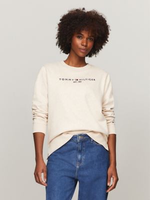 Tommy Hilfiger Womens Crew Neck Sweatshirt : : Clothing, Shoes &  Accessories