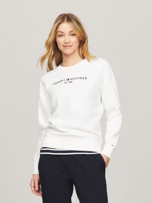 Black sweatshirt tommy hilfiger best sale