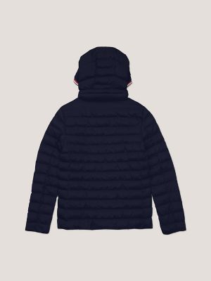 Hooded puffer jacket - navy