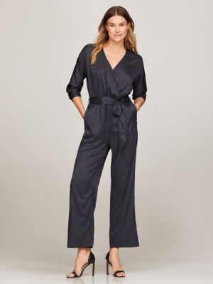 Belted TH Logo Jacquard Jumpsuit