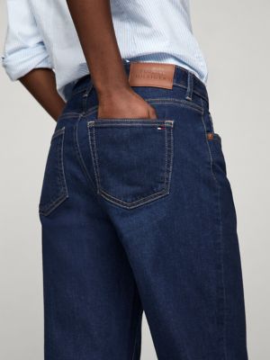 High-Rise Straight Fit Dark Wash Jean | Tommy Hilfiger USA