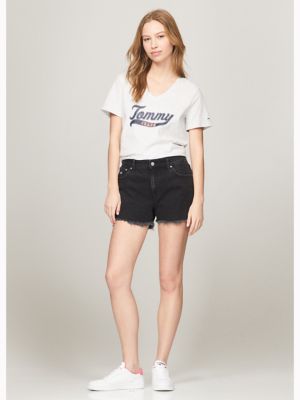 Regular Fit Black-Wash Denim Short, Black Denim