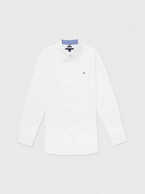 Stretch Cotton Shirt, Optic White