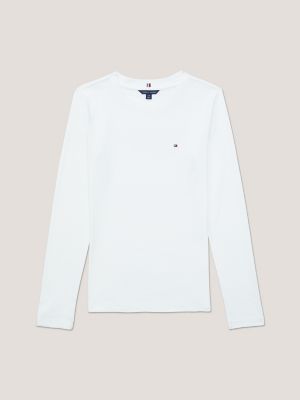 Buy Tommy Hilfiger Women White Brand Logo Printed Slim Fit T Shirt -  Tshirts for Women 18985672