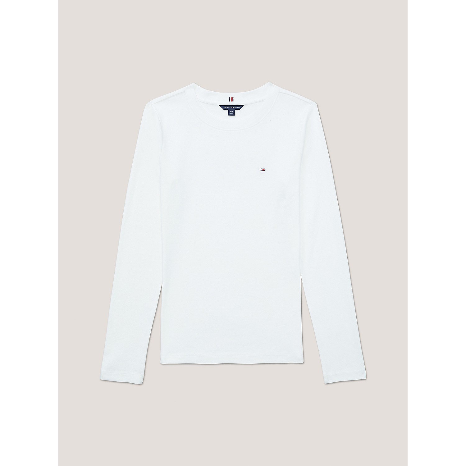 TOMMY HILFIGER Slim Fit Solid Long-Sleeve T-Shirt