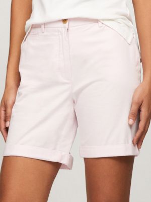 Solid Stretch Cotton 7" Chino Short, Light Pink