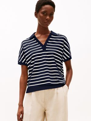 [ ] Relaxed Fit Stripe Polo T-shirt ★大人気★ Relaxed Fit Stripe Polo | Tommy Hilfiger USA