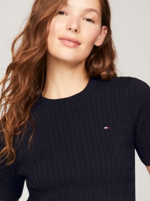 ニット・セーター Lowen Collar Cable Short Sleeve Knit (8color) Lowen Collar Cable Short Sleeve Knit (8color) - ASCLO