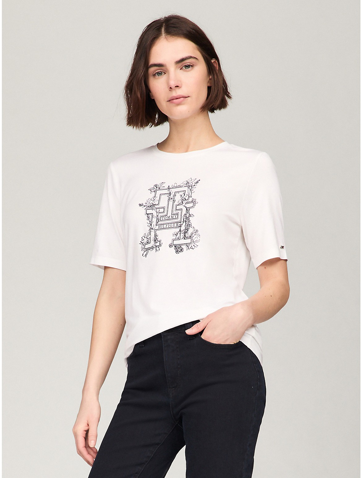Tommy Hilfiger Women's Floral Monogram T-Shirt