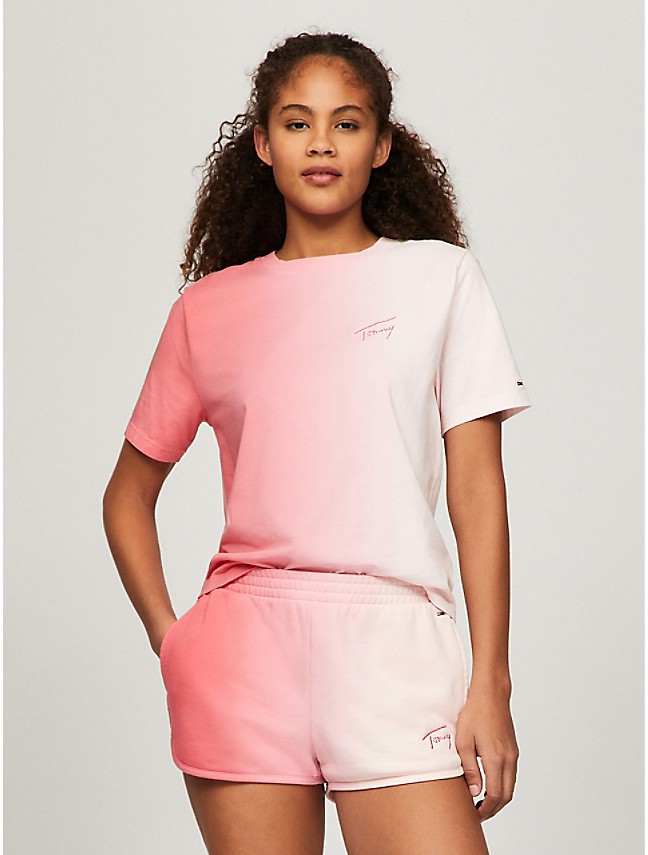 Pink Tommy Hilfiger Girls' Essential T-Shirt/Shorts Set Junior