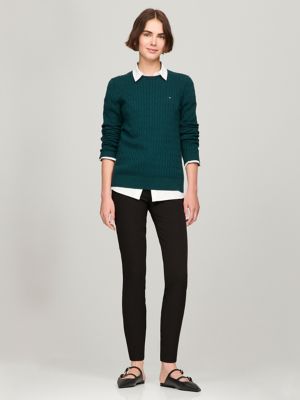 Long-Sleeve Cable Knit Sweater | Tommy Hilfiger