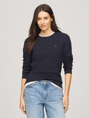 Tommy Hilfiger Womens Crew Neck Sweatshirt : : Clothing, Shoes &  Accessories