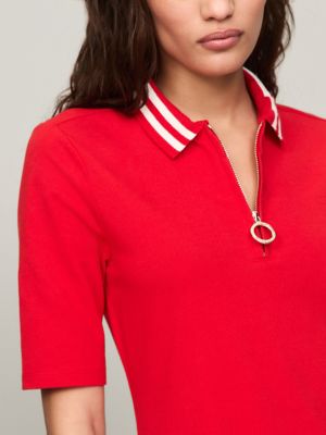 Zip Polo Midi Dress, Fireworks