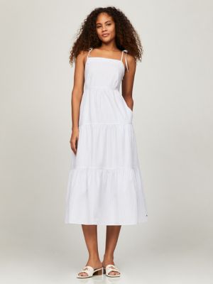 Tiered Stripe Maxi Dress, Romantic Blue Multi