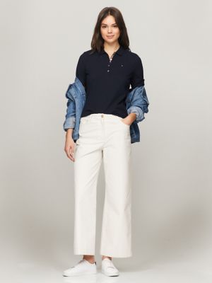 Cotton Wide Leg Pant in White