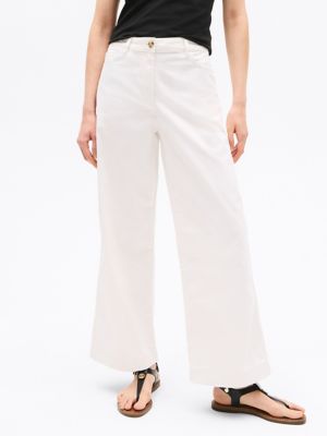 1985 Brushed Cotton Wide-Leg Pant, Ivory