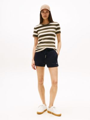 Embroidered Tommy Logo Sweatshort, Navy