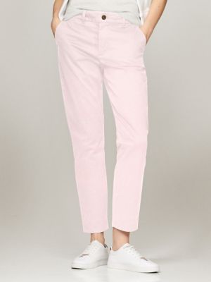 Slim Fit Essential Solid Chino, Light Pink