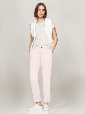 Slim Fit Essential Solid Chino, Light Pink