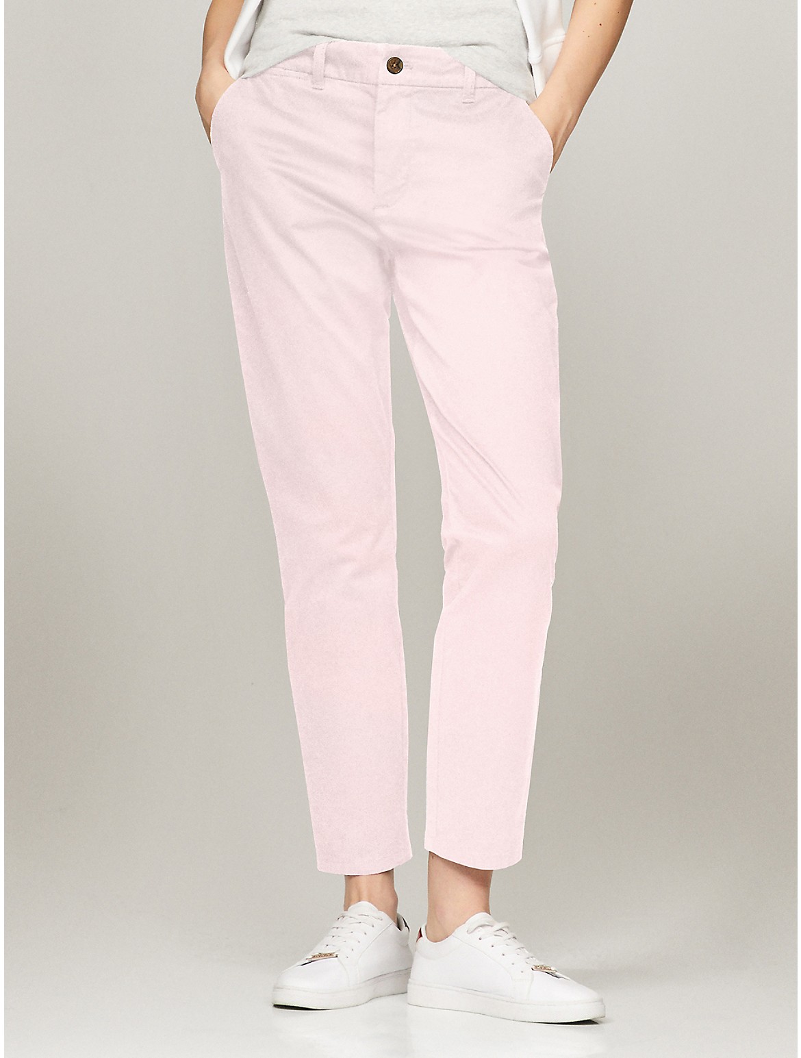 Shop Tommy Hilfiger Slim Fit Essential Solid Chino In Light Pink