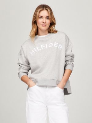 Tommy hilfiger logo outlet sweatshirt womens