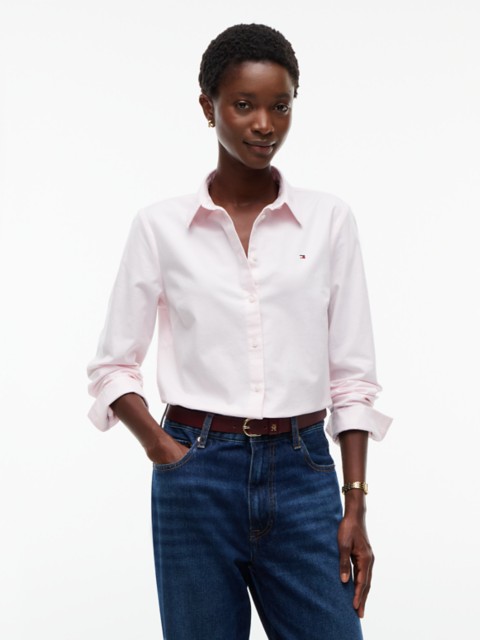 Женские рубашки Tommy Hilfiger Regular Fit Stretch Oxford Shirt