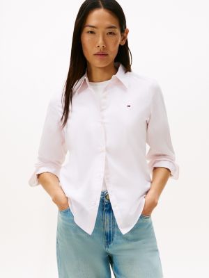 Stripe Stretch Oxford Regular Fit Shirt, Precious Pink / Optic White Stripe