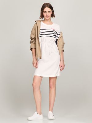 Hilfiger Stripe Logo T Shirt Dress Tommy Hilfiger