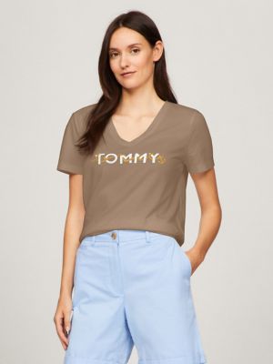 Tommy Anchor Logo V-Neck T-Shirt