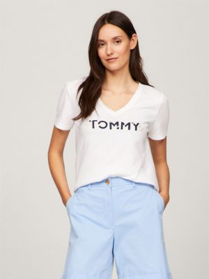 Tommy Anchor Logo V-Neck T-Shirt | Tommy Hilfiger USA