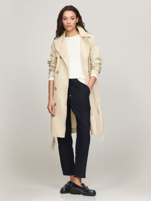 Tommy hilfiger double breasted trench cheap coat