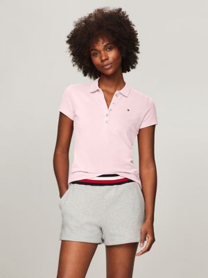 Slim Fit Stretch Cotton Polo, Cradle Pink