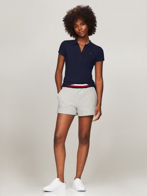 Slim Fit Stretch Cotton Polo, Navy